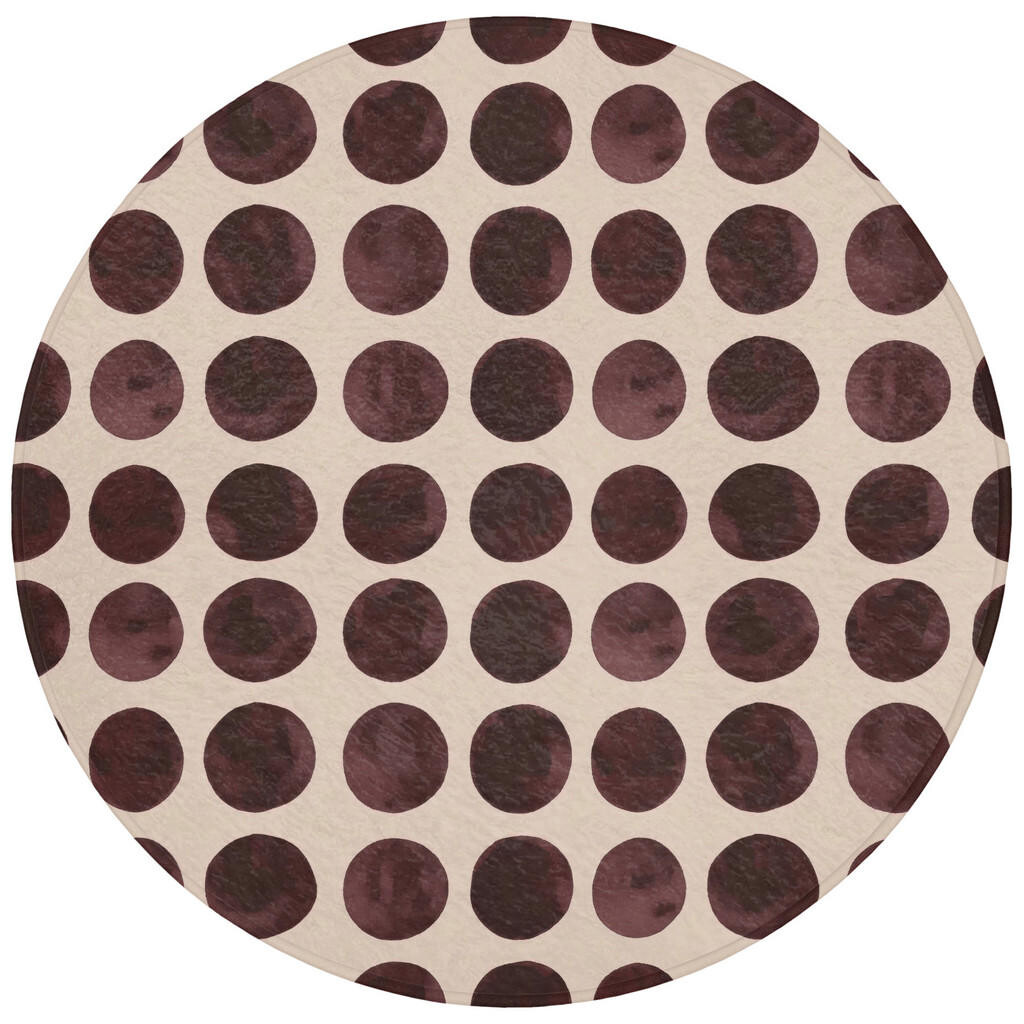 OnlyWow KÚPEĽŇOVÁ PREDLOŽKA Bodky - Vzor - Hnedý 70x70 cm