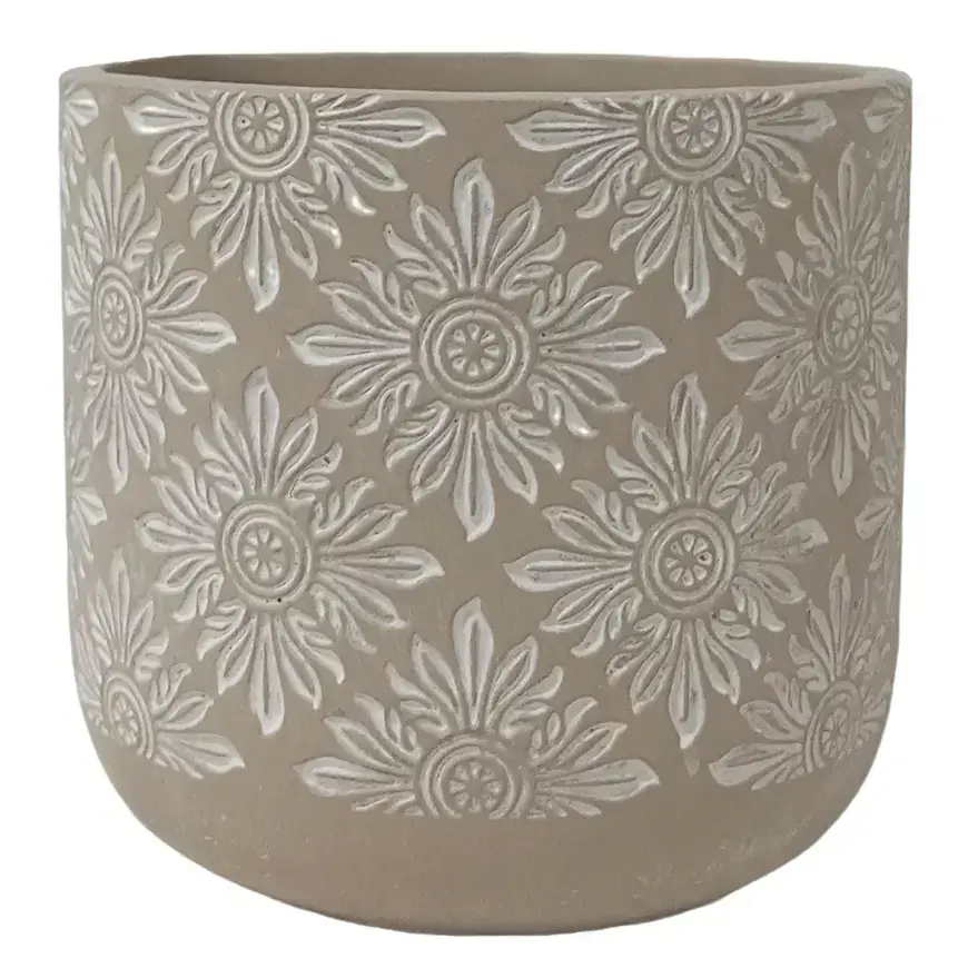 Kvetináč ys438462 13,5x13,5x12,5 cementový okrúhly