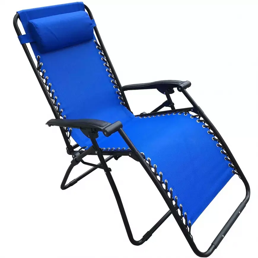 Záhradné ležadlo D-070 modré