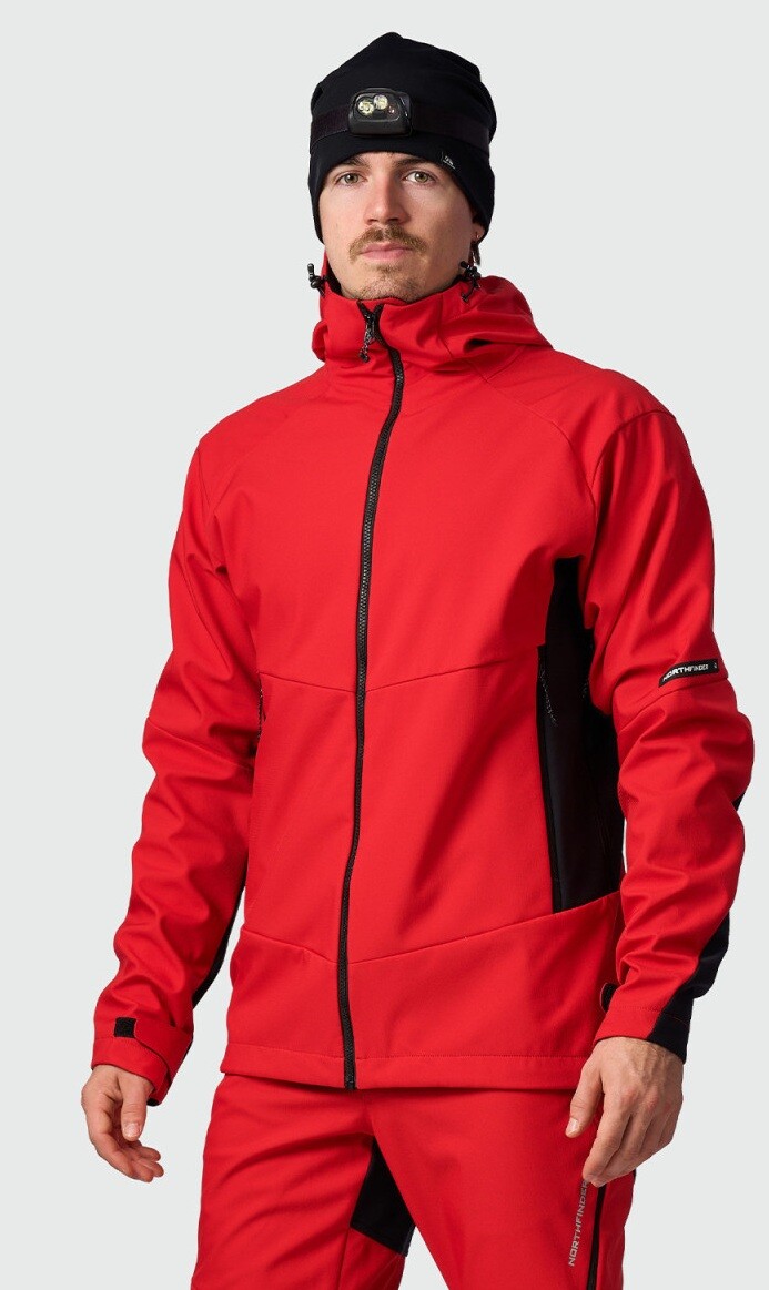 Northfinder AMADEU pánska zateplená softshellová bunda redblack BU-5440OR-361 Veľkosť: M 8584153699851