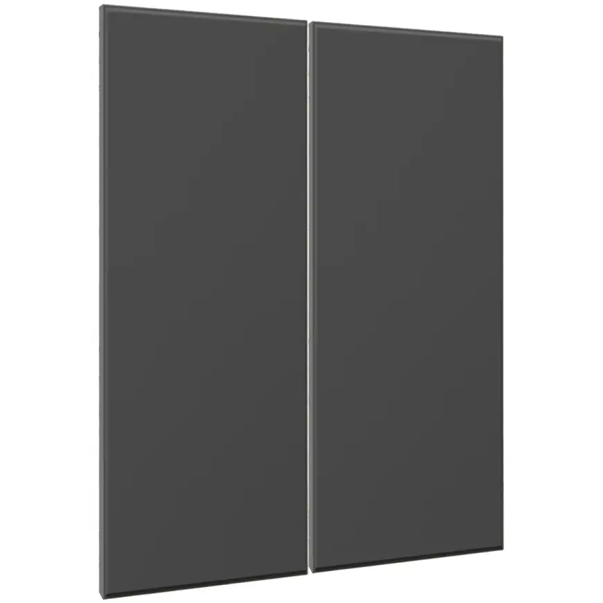 Čelo skrinky Luxeo F16-G80(100) tenký rám dark grey