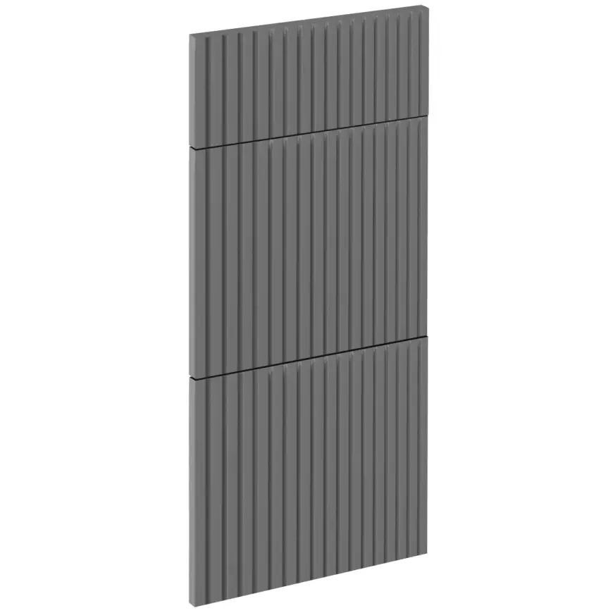 Čelo skrinky Luxeo F14-D40S3-AX ryfla dark grey