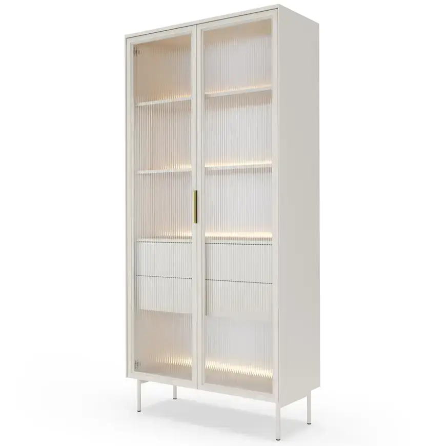 Vitrína Lumi Vysoká A 91 2d2s + Led Kašmír