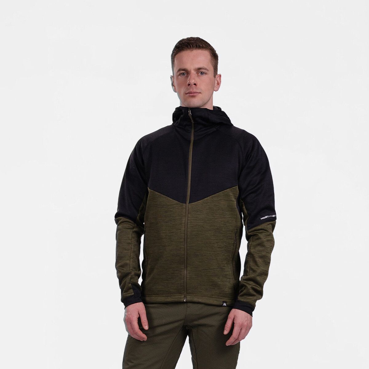 Northfinder DAMMASTOCK pánska univerzálna funkčná mikina s kapucňou black dark green MI-3823OR-550 Veľkosť: M 8584153682150