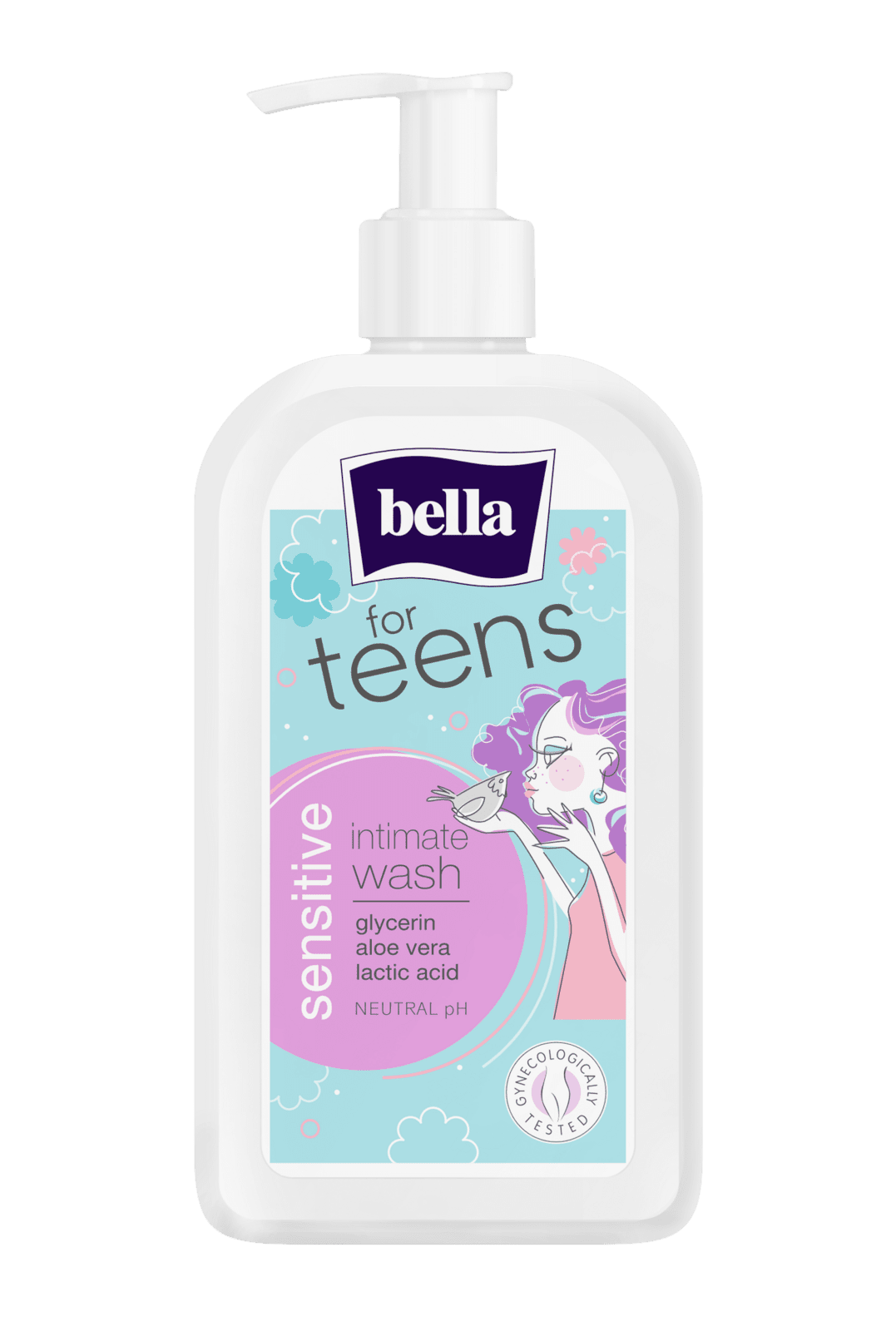 BELLA For Teens intímny umývací gél Sensitive 250 ml