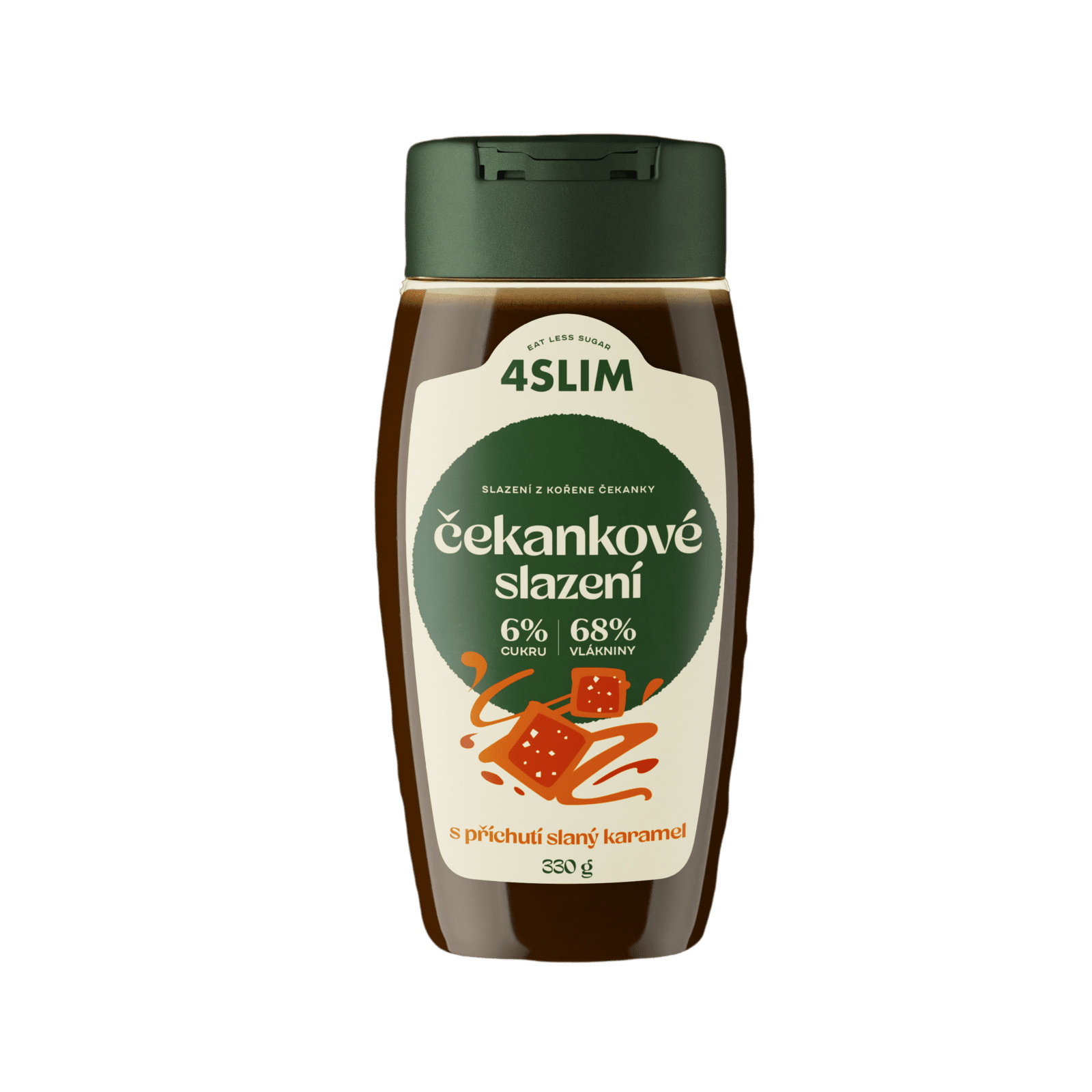 4SLIM Čekankové sladidlo s príchuťou slaného karamelu 330 g