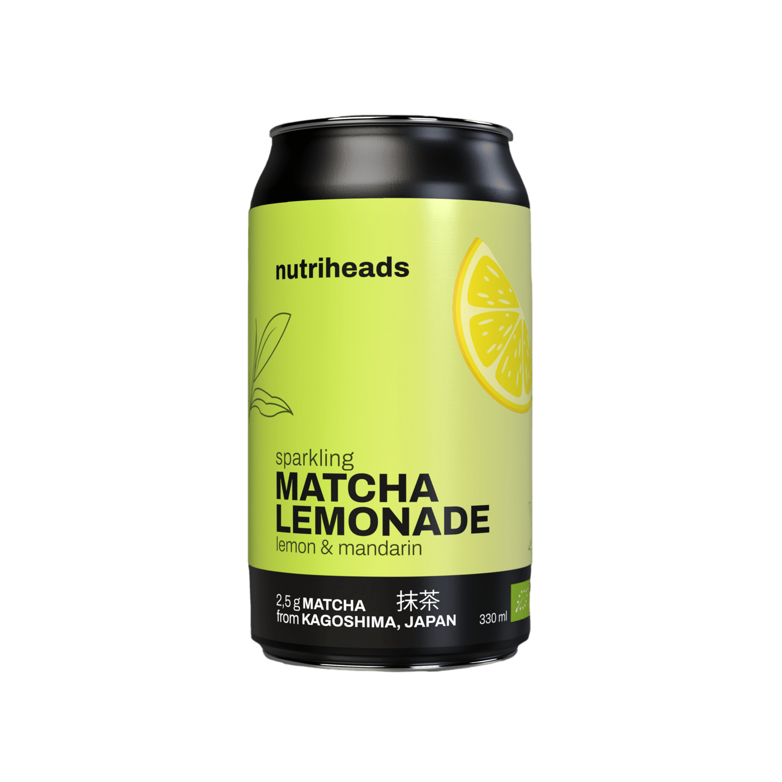 NUTRIHEADS Matcha Lemonade BIO citrón a mandarinka 330 ml