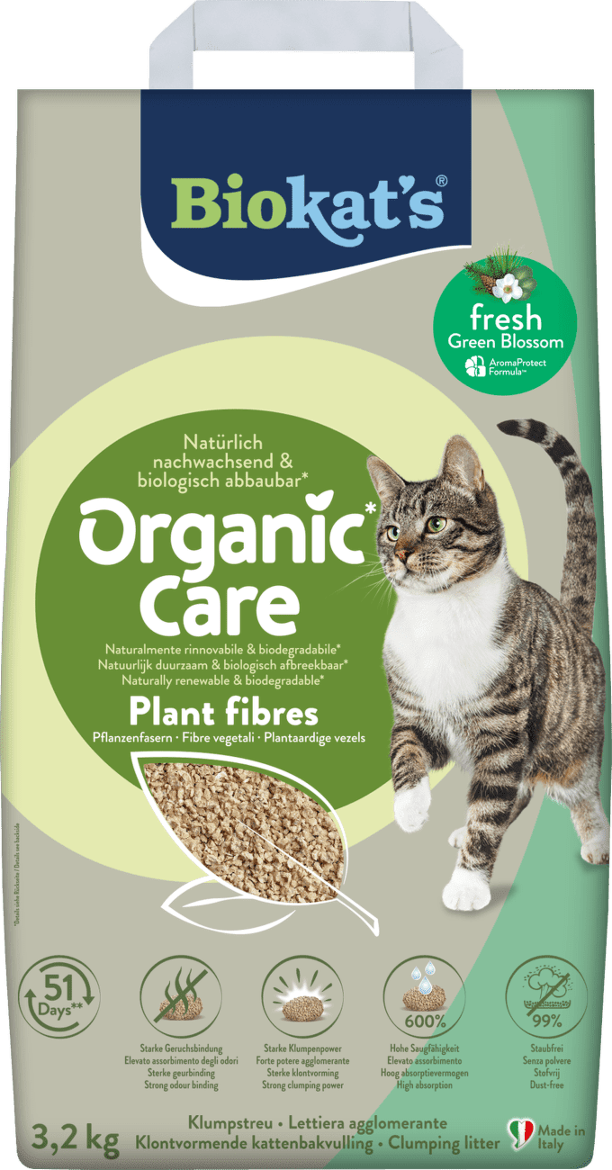Podstielka Biokat's Organic Care Plant Fibres Fresh 3,2 kg