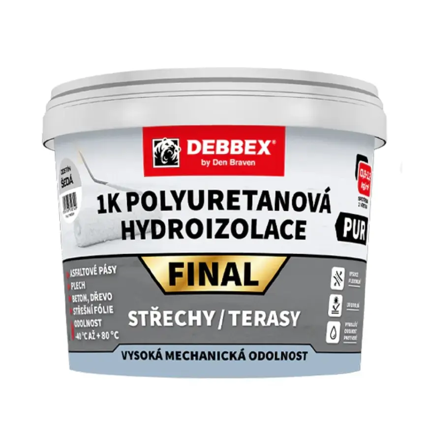 Hydroizolácia 1K polyuretánová Den Braven FINAL 4 kg