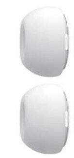 Náhradné špunty na slúchadlá Airpods Pro / Pro 2 OEM, veľkosť M - Biele, silikónové