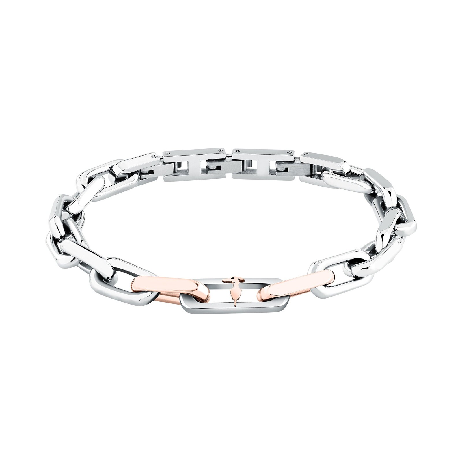 Trussardi Výrazný pánsky bicolor náramok z ocele T-Steel TJAXV64