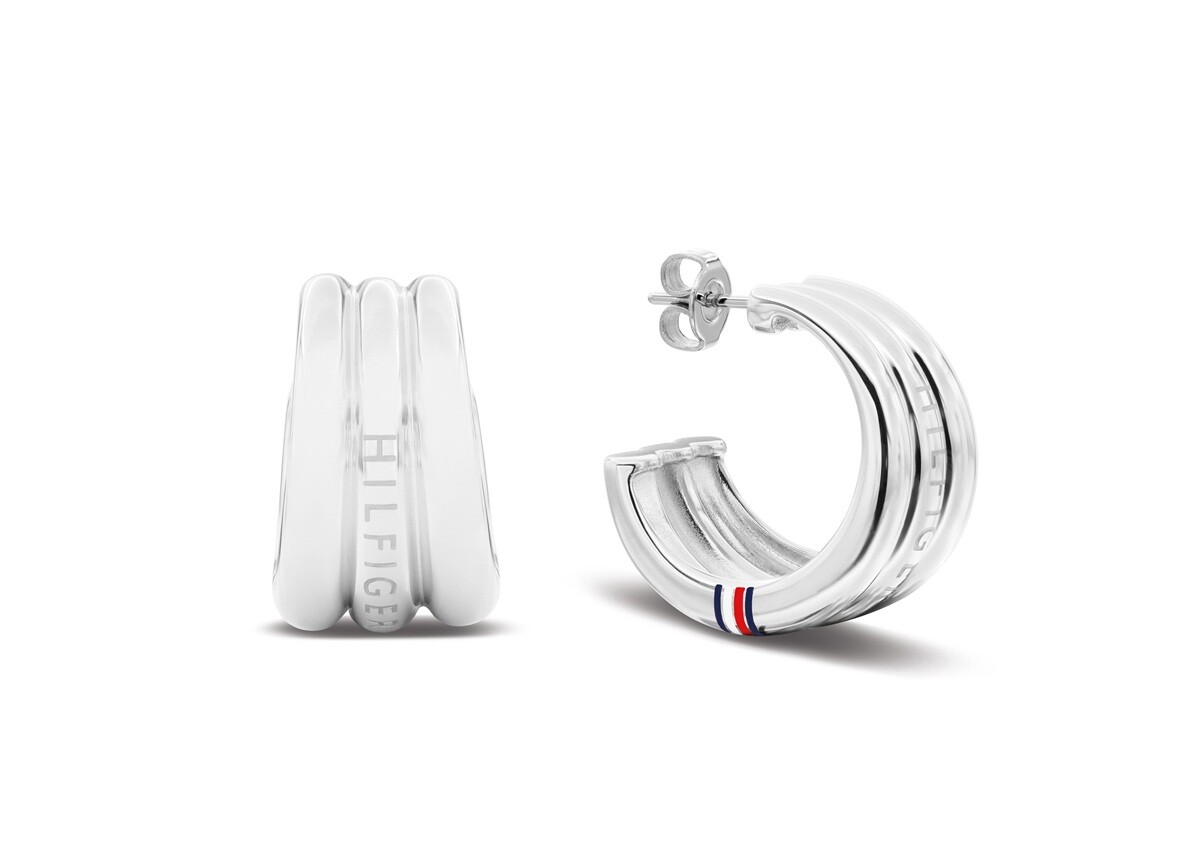 Tommy Hilfiger Výrazné kruhové náušnice z ocele 2781070