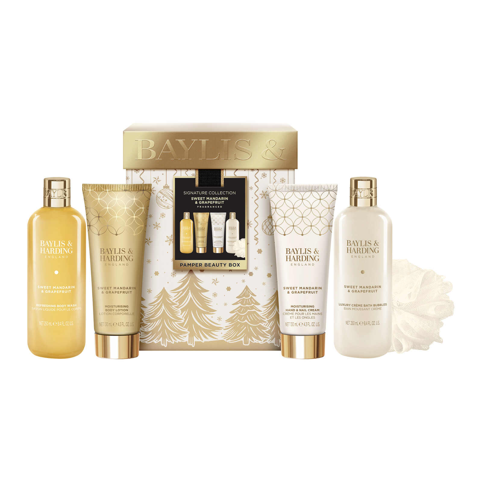 Baylis & Harding Darčeková sada starostlivosti o telo v darčekovej krabičke Mandarinka & Grapefruit 5 ks