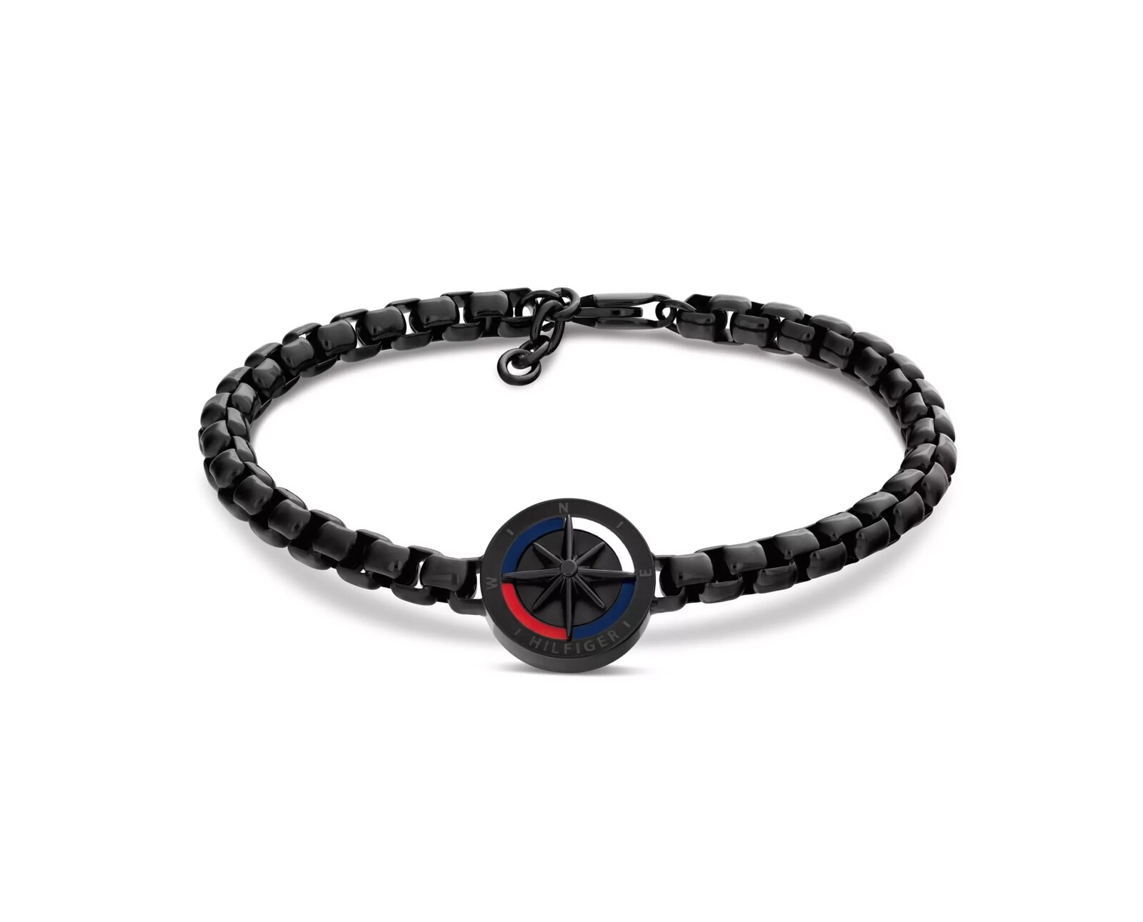 Tommy Hilfiger Pánsky čierny náramok Compass 2790728