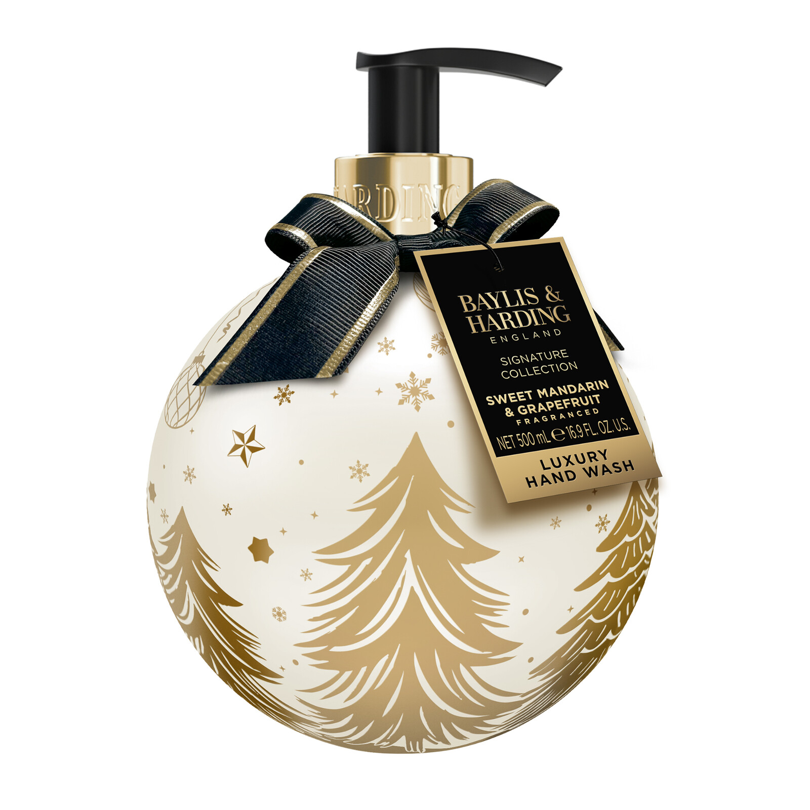 Baylis & Harding Tekuté mydlo vo vianočnej banke Mandarinka & Grapefruit 500 ml