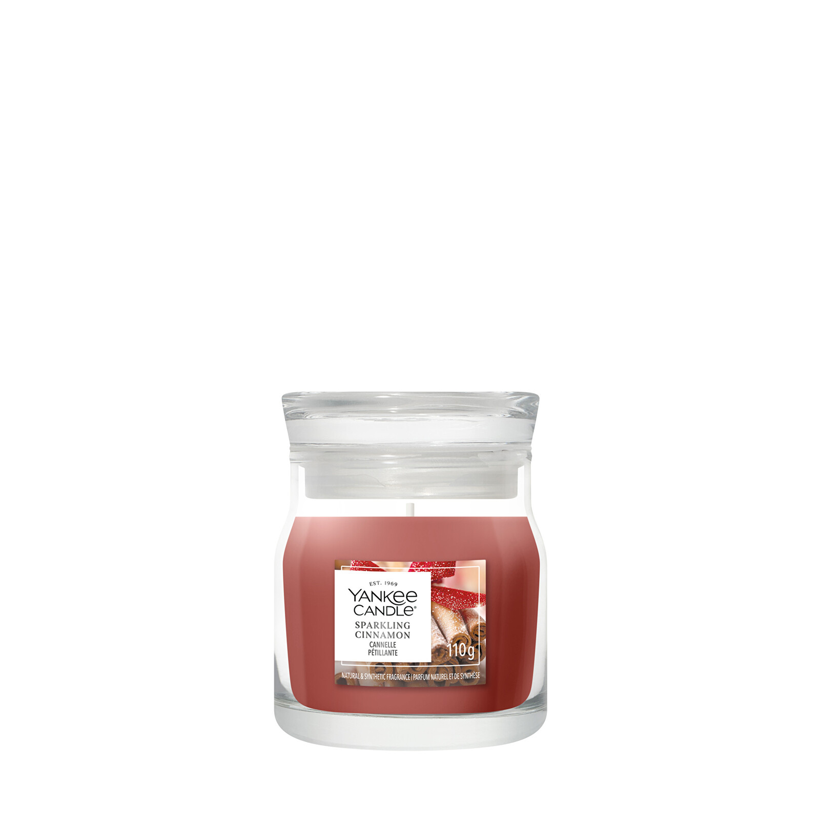 Yankee Candle Aromatická sviečka Signature sklo malé Sparkling Cinnamon 110 g