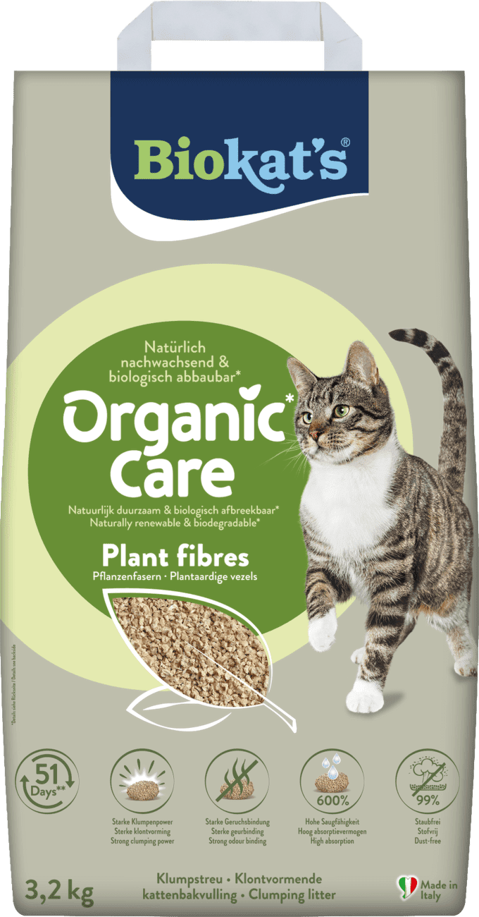 Biokat's Organic Care rastlinné vlákna - 8 litrov (cca 3,2 kg)