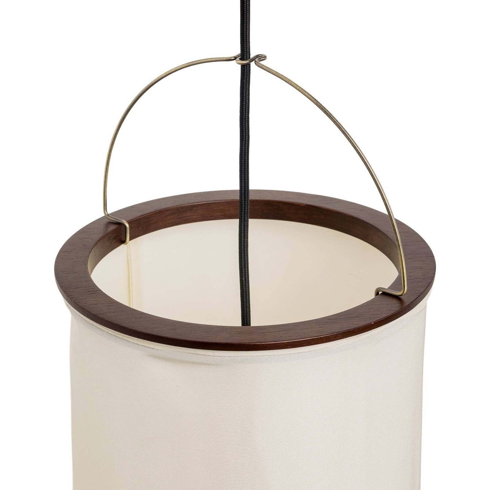 Gubi Závesné svietidlo Silk Lantern, biele/čierne, hodváb, E27