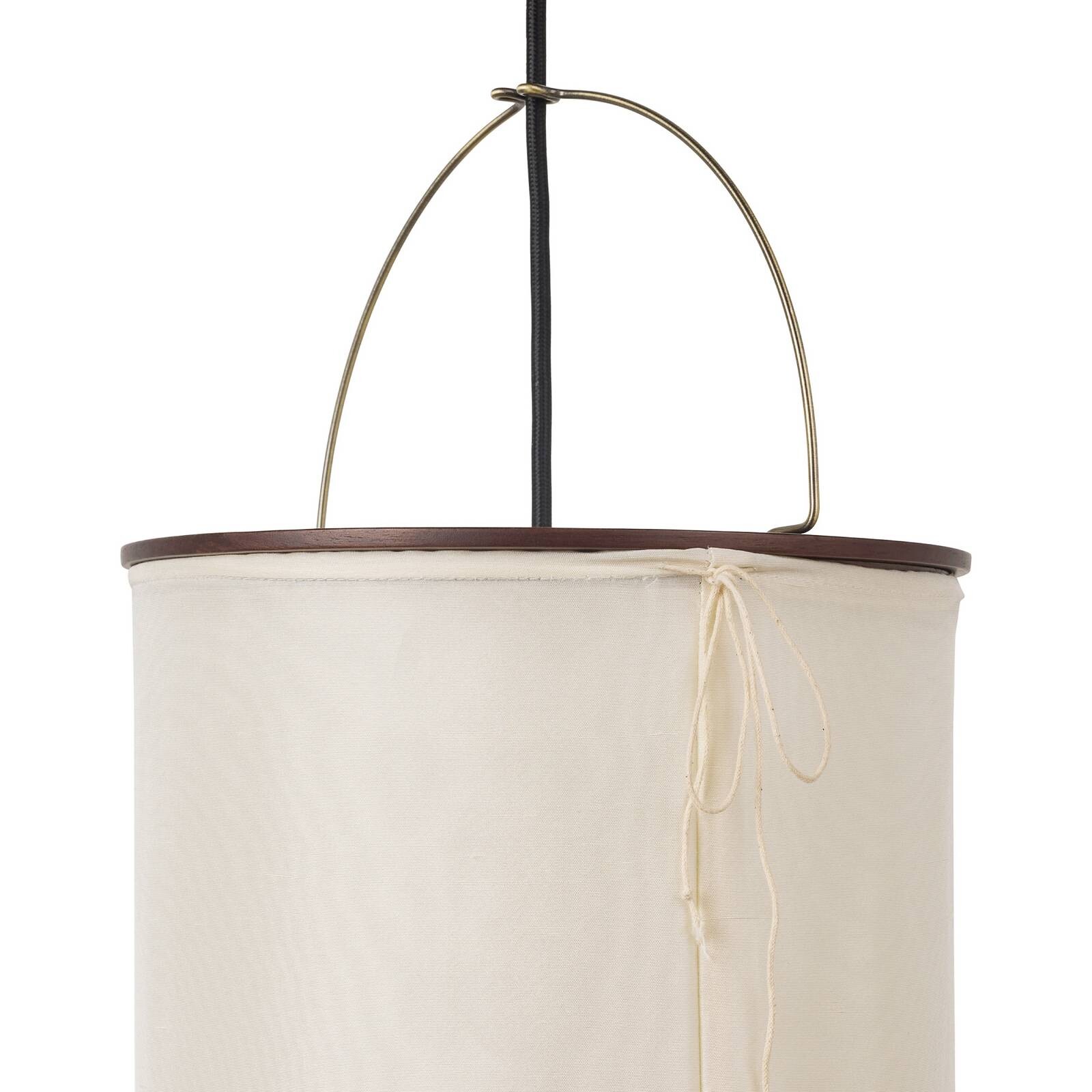 Nástenné svetlo Gubi Silk Lantern, biela/čierna, s napájacím konektorom, E27