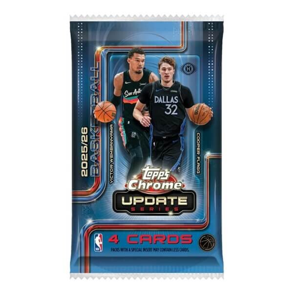 Topps 2025-2026 NBA karty Topps Chrome Update Basketball Hobby Balíček