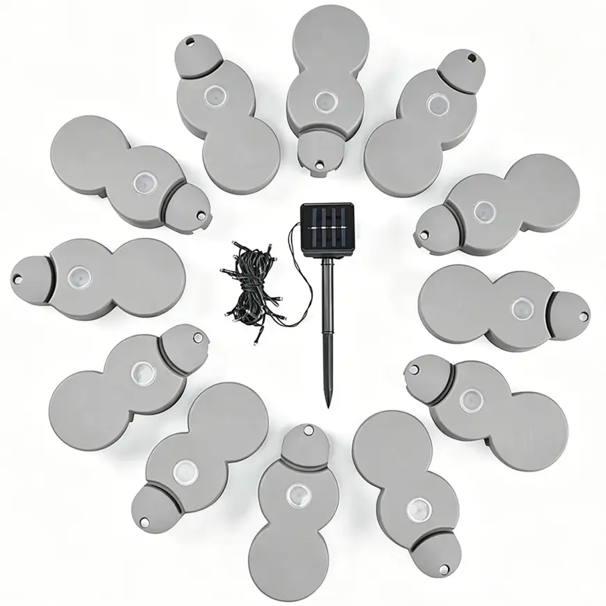 Záhradný obrubník HD7095-2GY sivý + LED