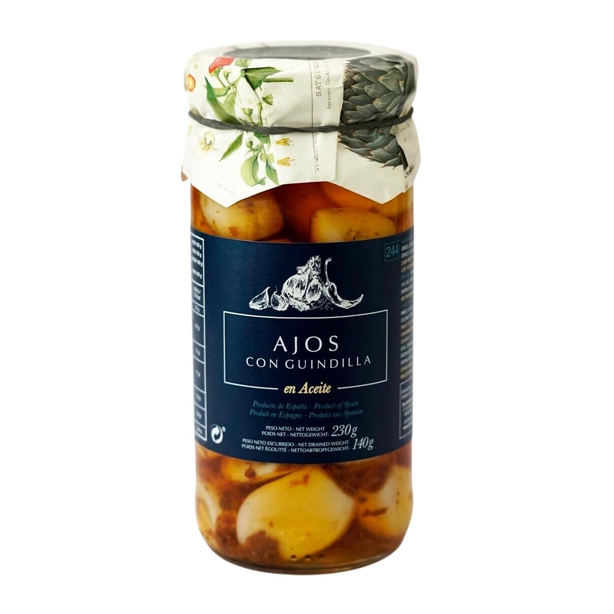 Cesnak 244 ml, s chilli v oleji, Garden Delights