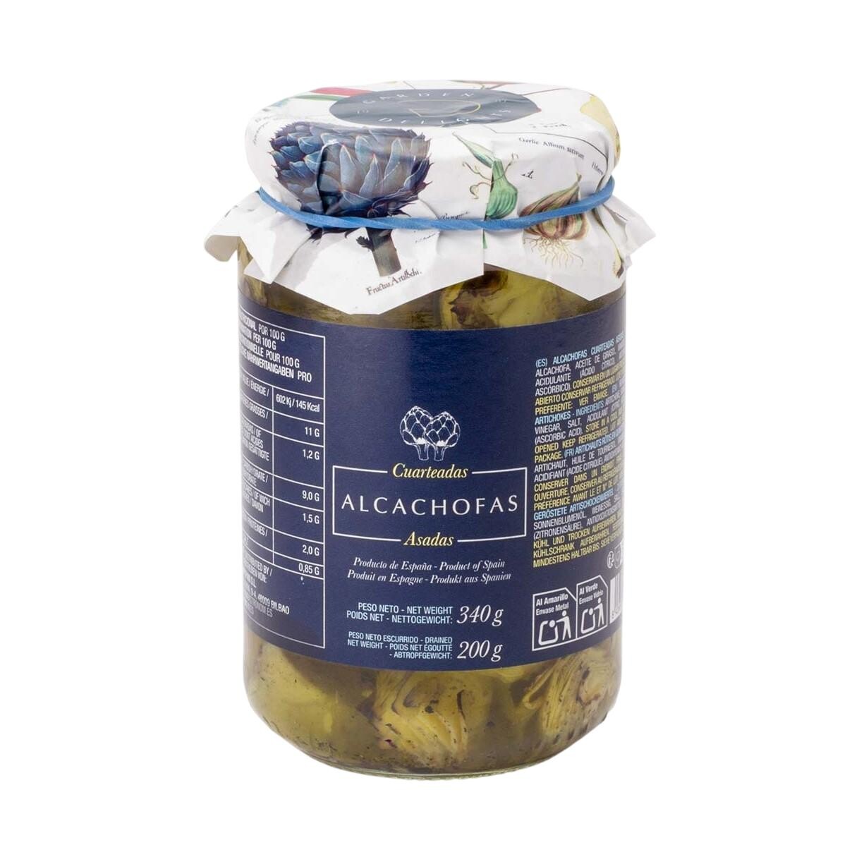 Artičoky 340 g, pečené štvrtky, Garden Delights
