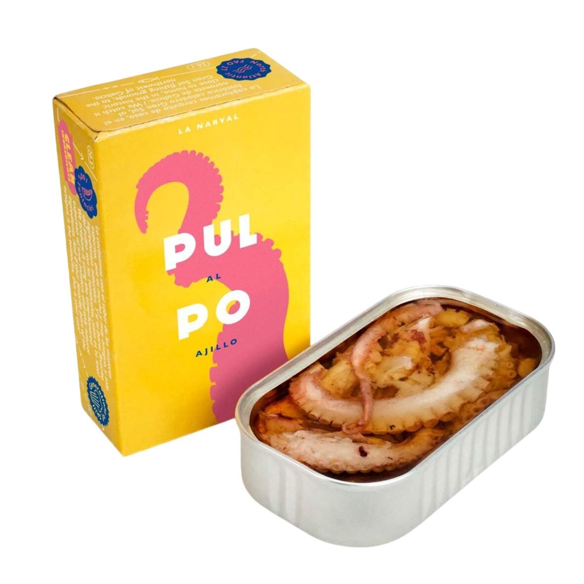 Chobotnica 120 ml, s cesnakovou omáčkou, La Narval