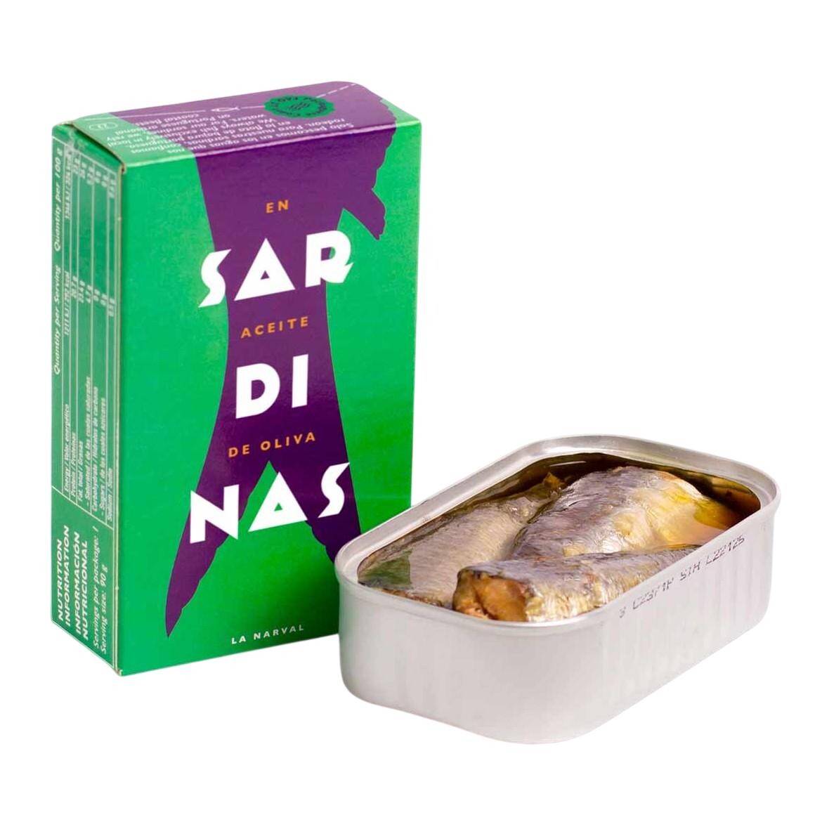 Sardinky 120 ml, 3-5 ks v olivovom oleji, La Narval