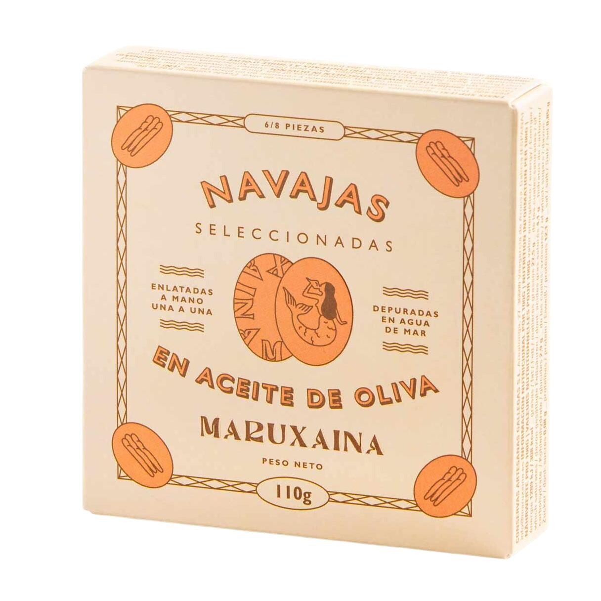 Nožovky 120 ml, 6-8 ks v olivovom oleji, Maruxaina