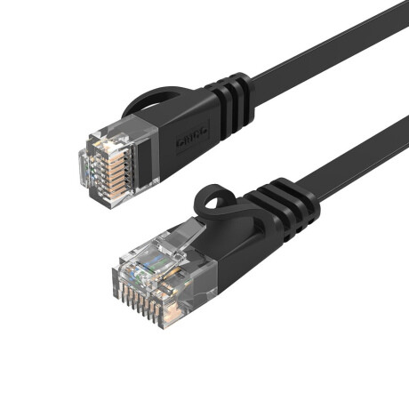 Orico PUG-C6B flat sieťový kábel LAN CAT6 RJ45 2m, čierny