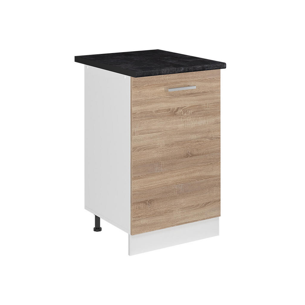 Vicco KUCHYNSKÁ SPODNÁ SKRINKA R-Line, Sonoma/biely, 50 cm antrasiitti työtaso