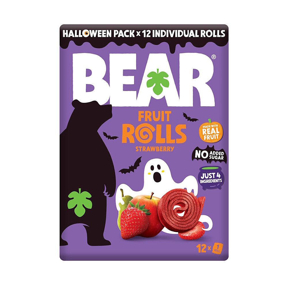BEAR Fruit Rolls Halloween jahoda ovocné plátky 12 x 10 g