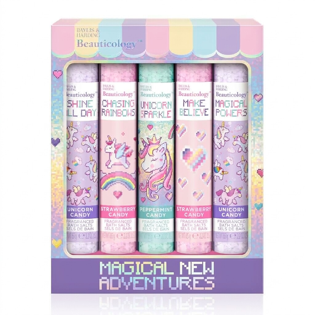 Baylis & Harding Baylis & Harding Darčeková sada solí do kúpeľa - Unicorn, 5×65g