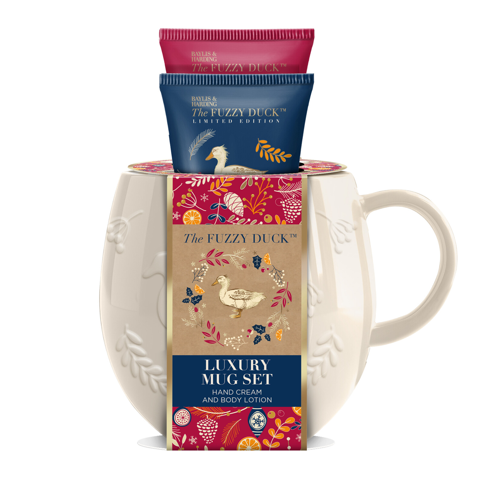 Baylis & Harding Darčeková sada starostlivosti o telo v hrnčeku The Fuzzy Duck 2 ks