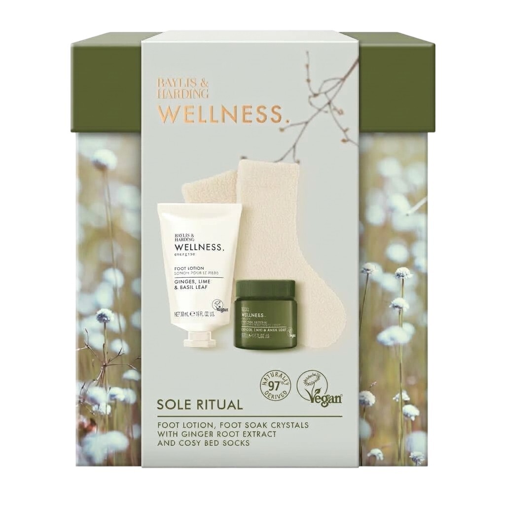Baylis & Harding Darčeková sada starostlivosti o nohy Wellness Ginger, Lime & Basil 3 ks