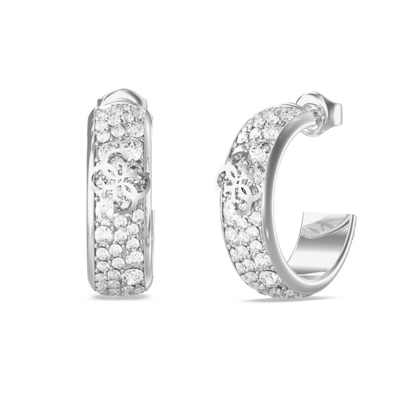Guess Trblietavé kruhy s kryštálmi 4G Supreme JUBE06402JWRHT/U