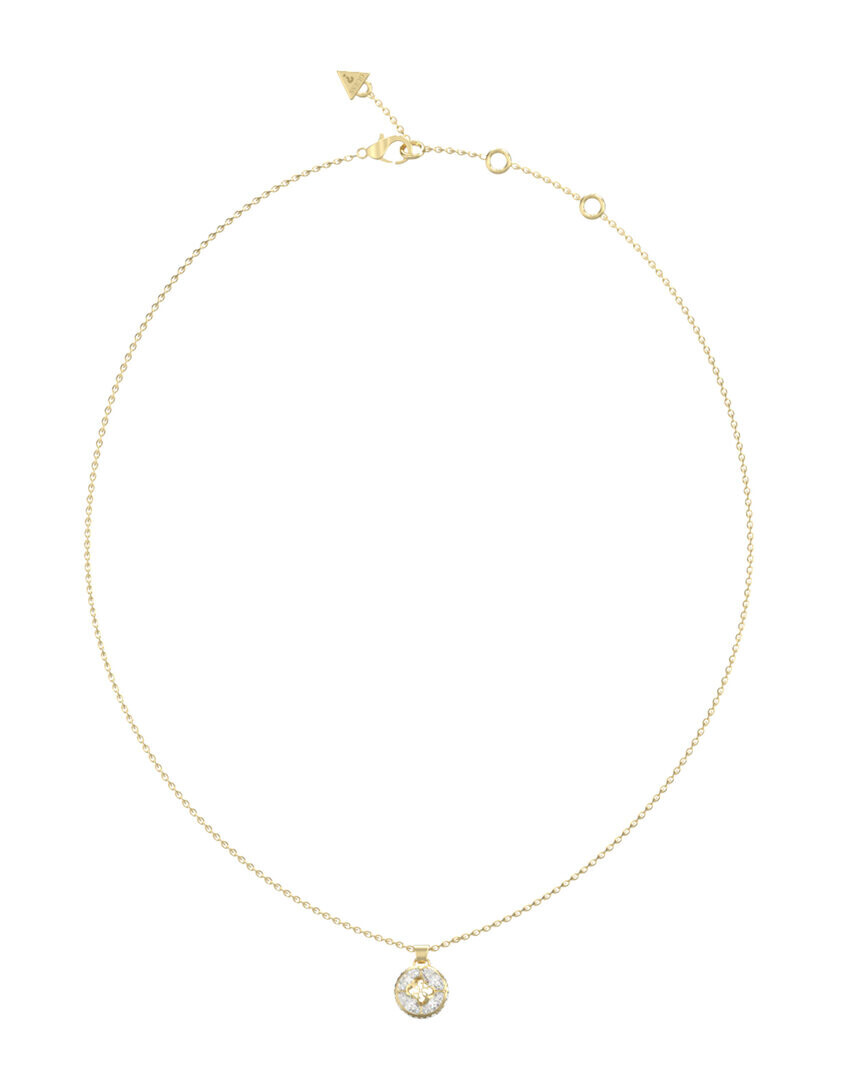 Guess Pozlátený náhrdelník s kryštálmi 4G Supreme JUBN06393JWYGT/U