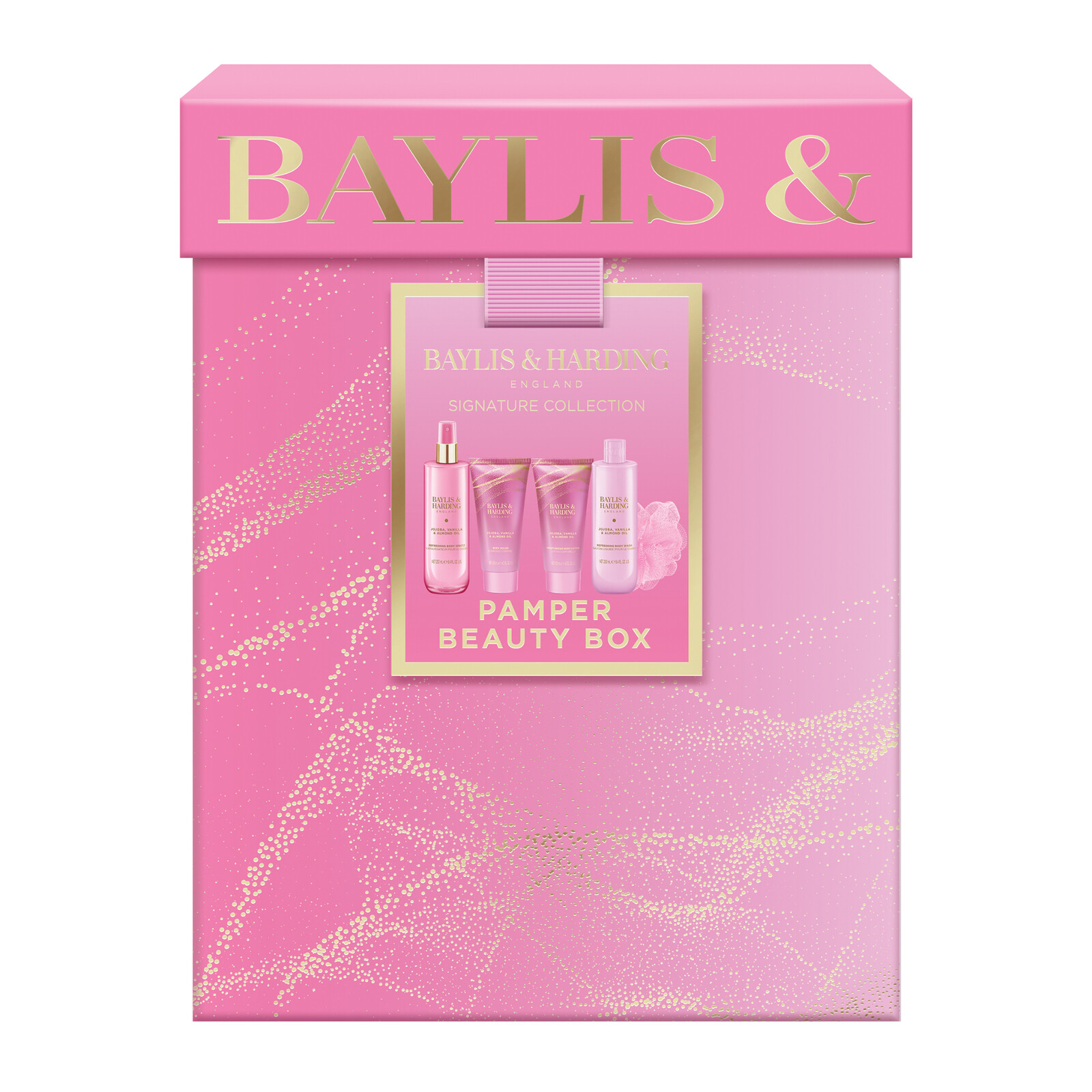 Baylis & Harding Baylis & Harding Sada starostlivosti o telo v darčekovej krabičke Jojoba, Vanilka & Mandľový olej 5ks