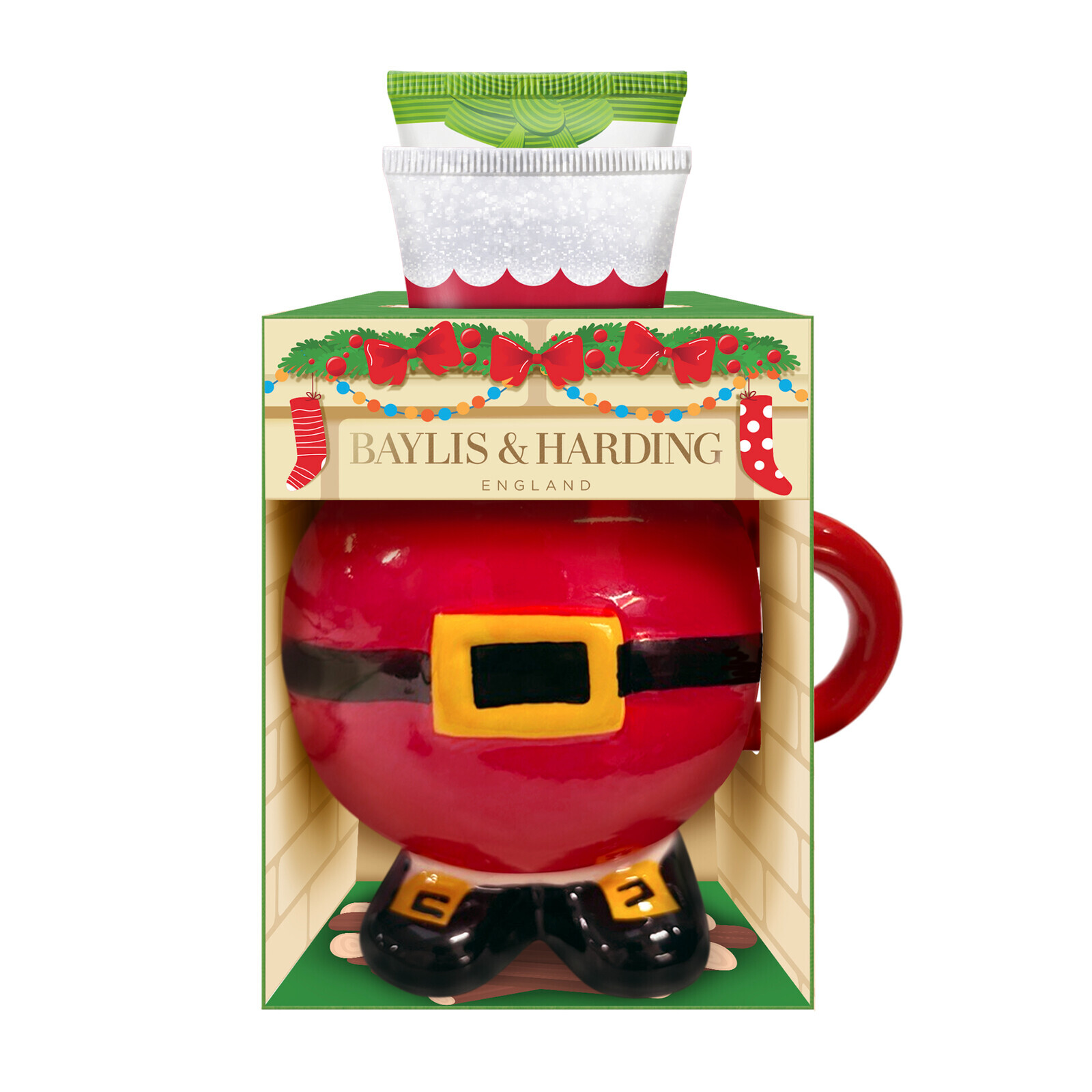 Baylis & Harding Darčeková vianočná sada s hrnčekom Festive Friends 3 ks