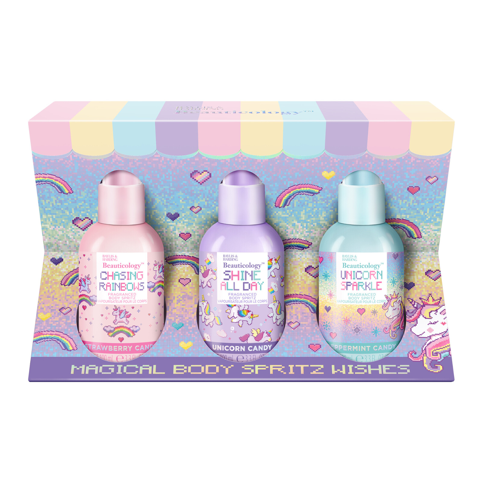 Baylis & Harding Darčeková sada telových sprejov Unicorn