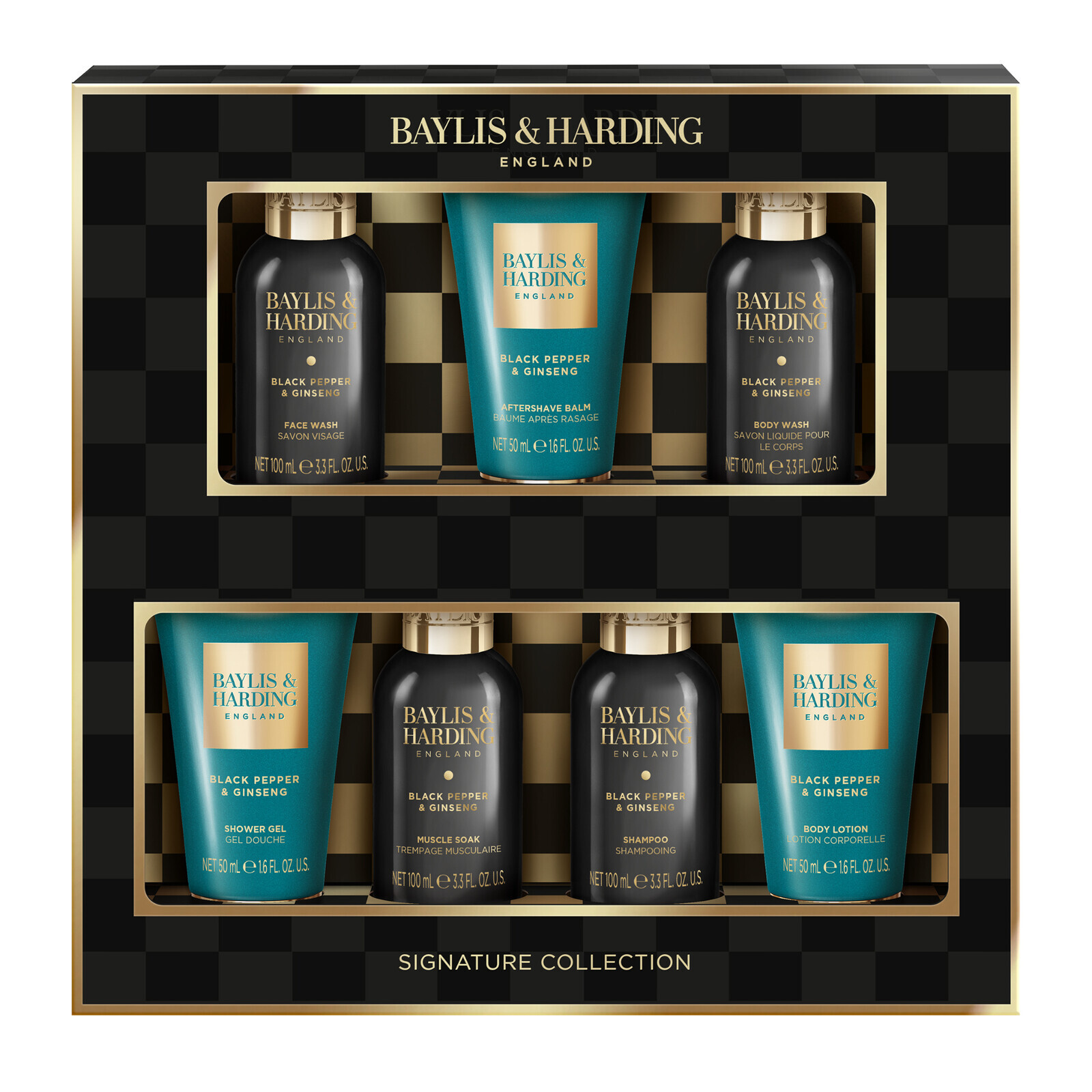 Baylis & Harding Darčeková sada telovej starostlivosti Black Pepper & Ginseng 7 ks