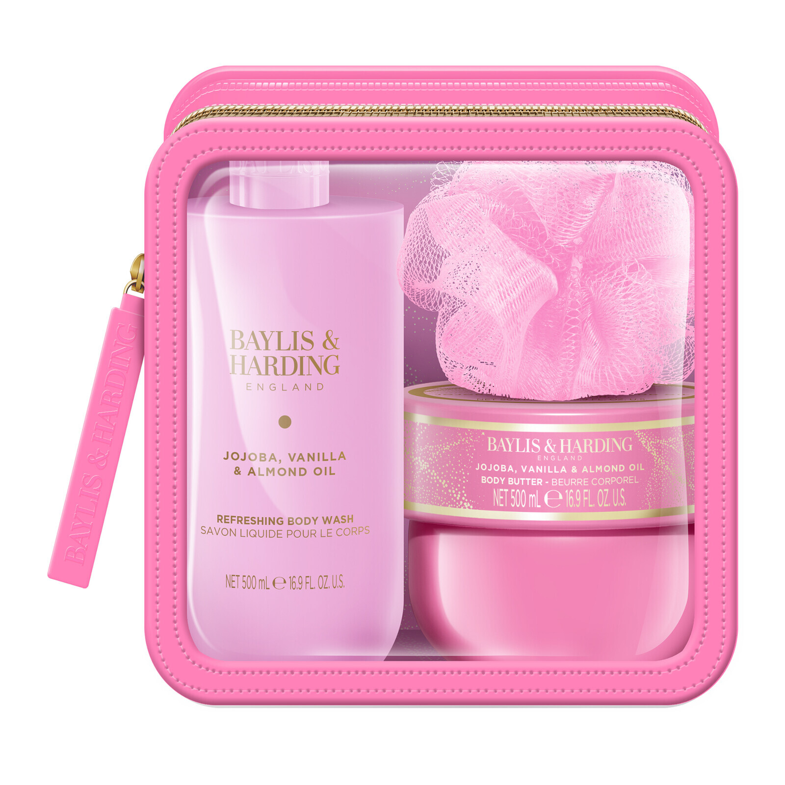 Baylis & Harding Darčeková sada v taštičke Jojoba, Vanilla & Almond Oil 3 ks