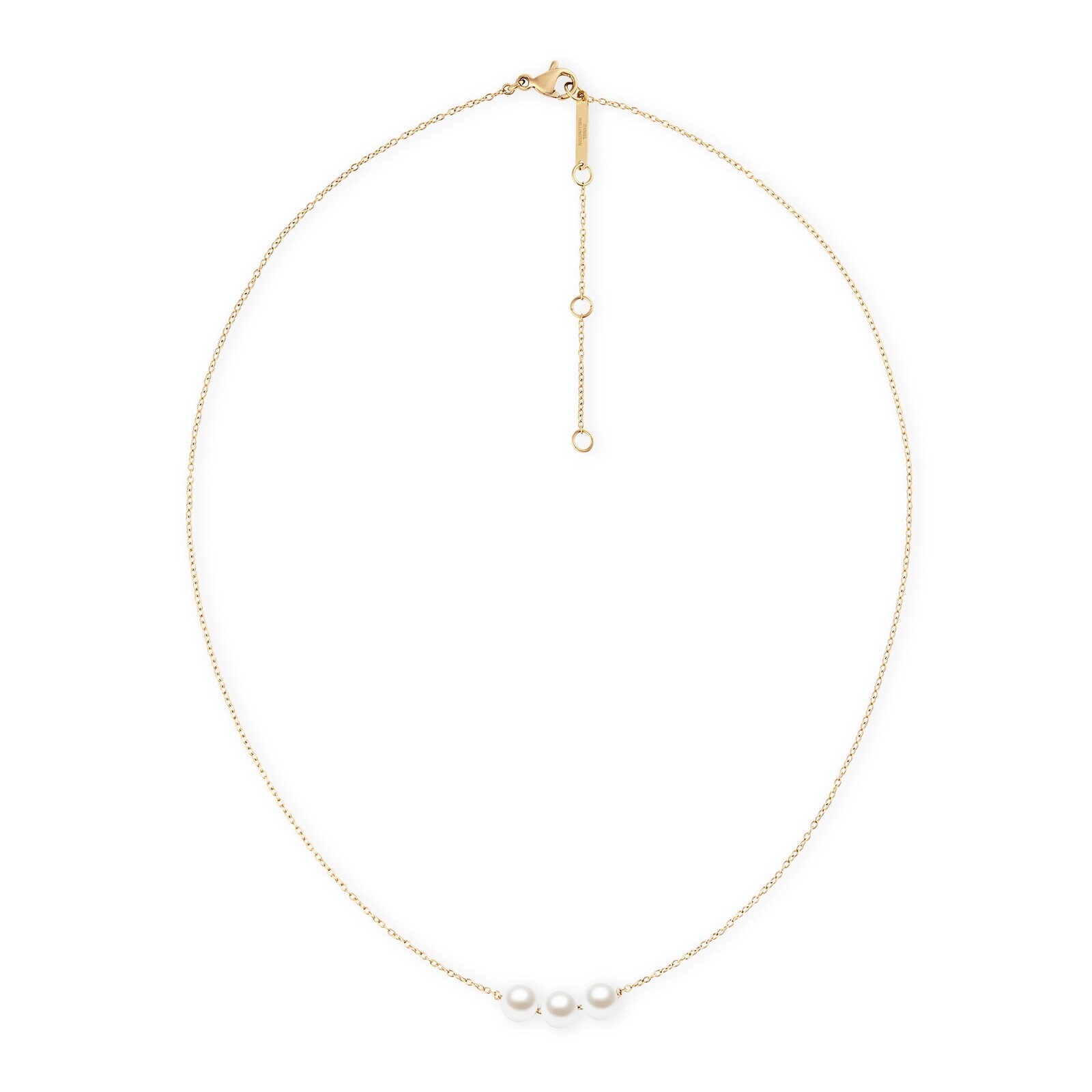 Daniel Wellington Pozlátený náhrdelník so Swarovski perlami Pearl Trio DW00402110