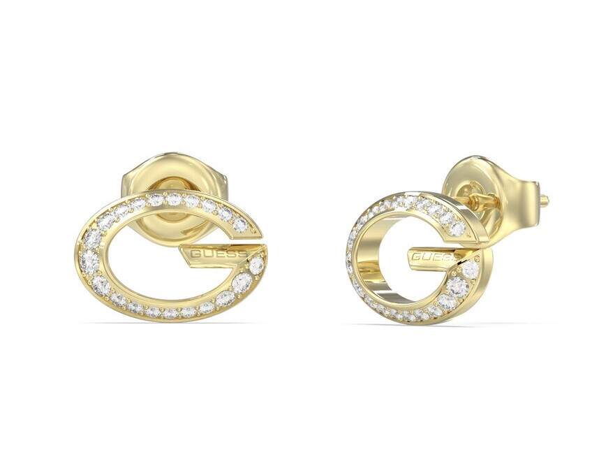 Guess Pozlátené kôstky s kryštálmi G Camden JUBE06338JWYGT/U