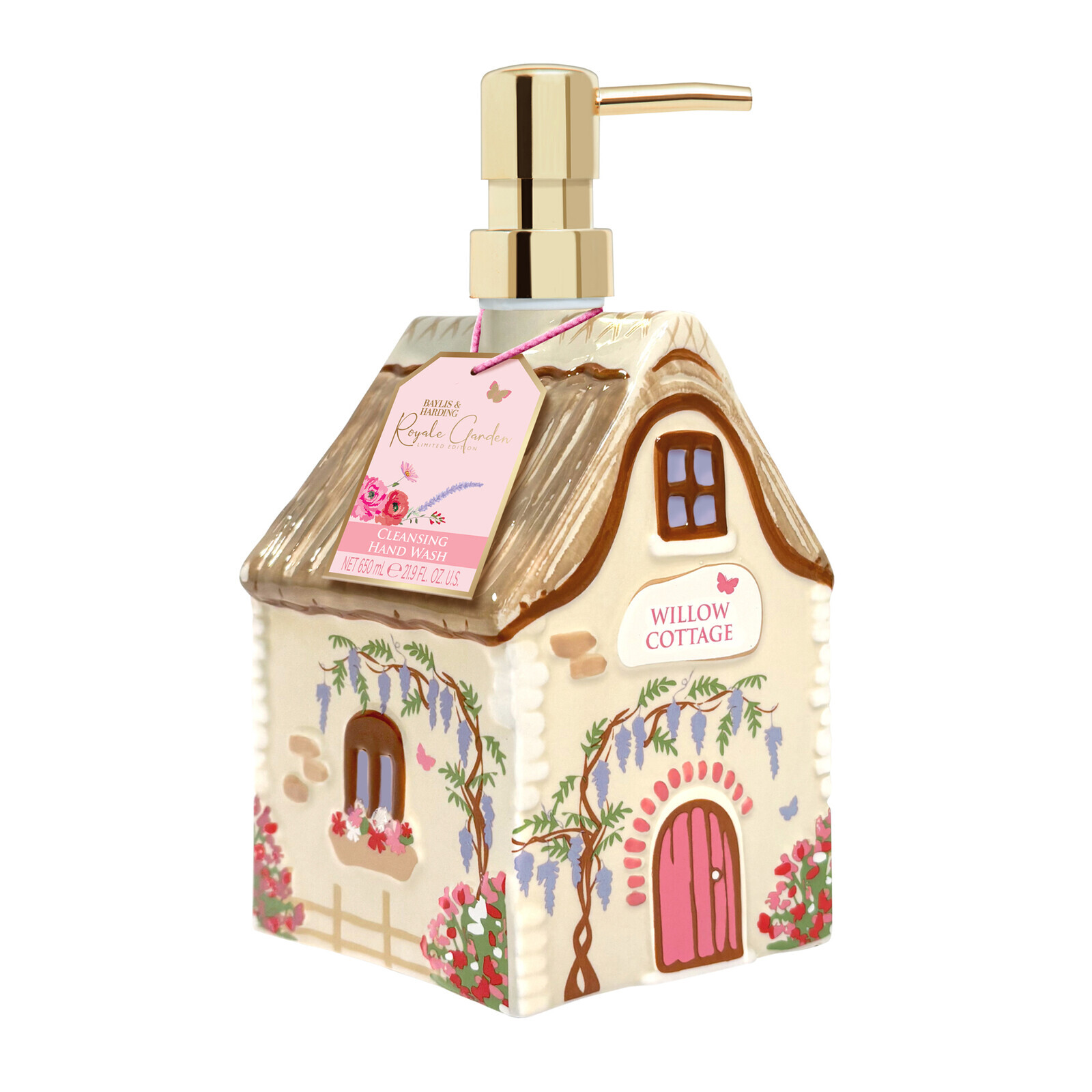 Baylis & Harding Baylis & Harding Tekuté mydlo na ruky v keramickom domčeku - Royale Garden, 650 ml