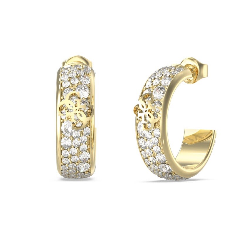 Guess Trblietavé kruhy s kryštálmi 4G Supreme JUBE06402JWYGT/U