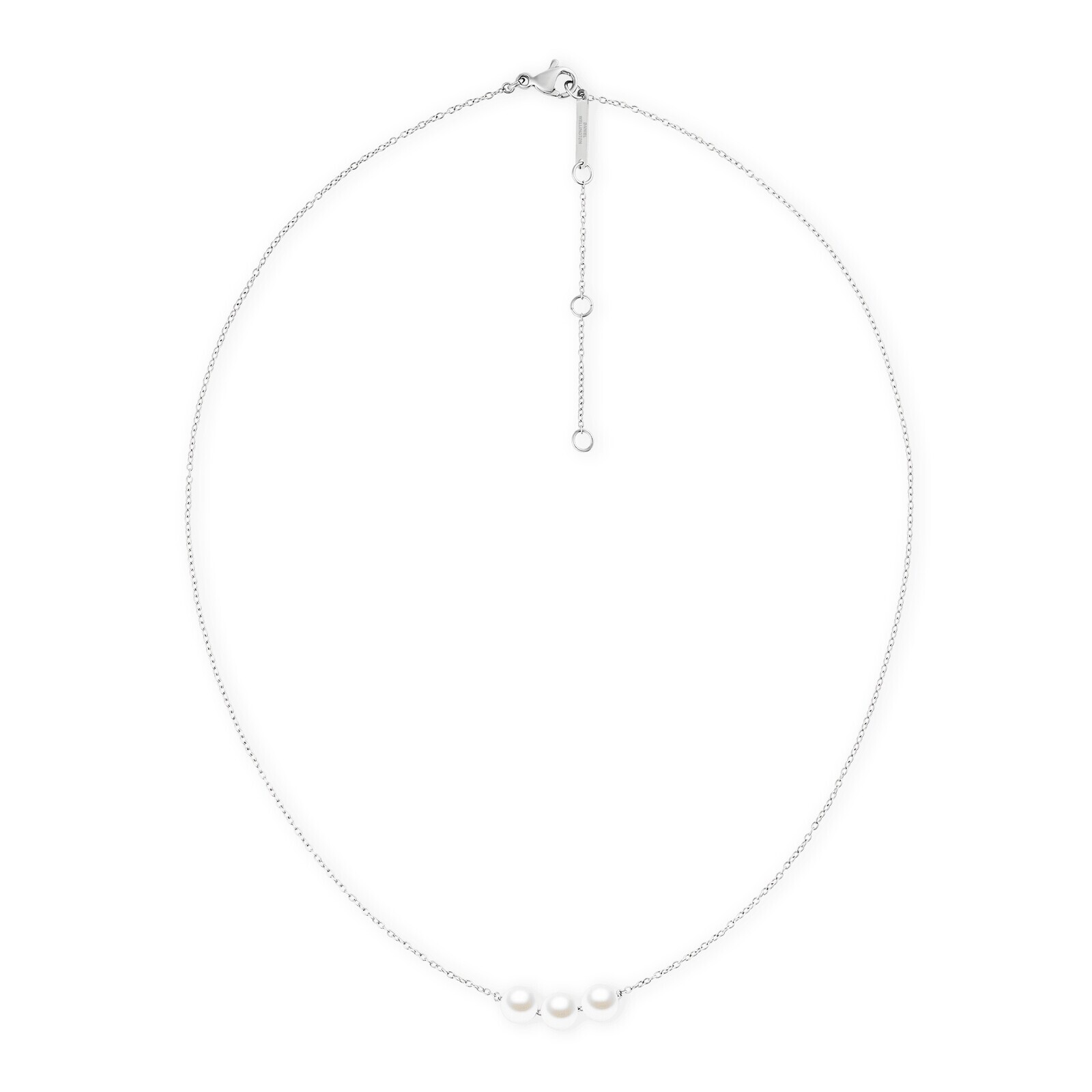 Daniel Wellington Oceľový náhrdelník so Swarovski perlami Pearl Trio DW00402109