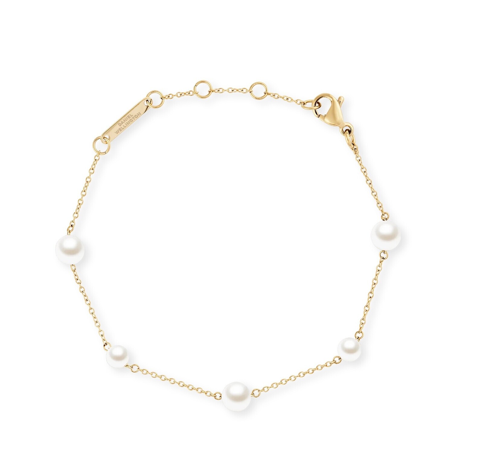 Daniel Wellington Pozlátený náramok s perlami Swarovski Pearl Step DW00402107