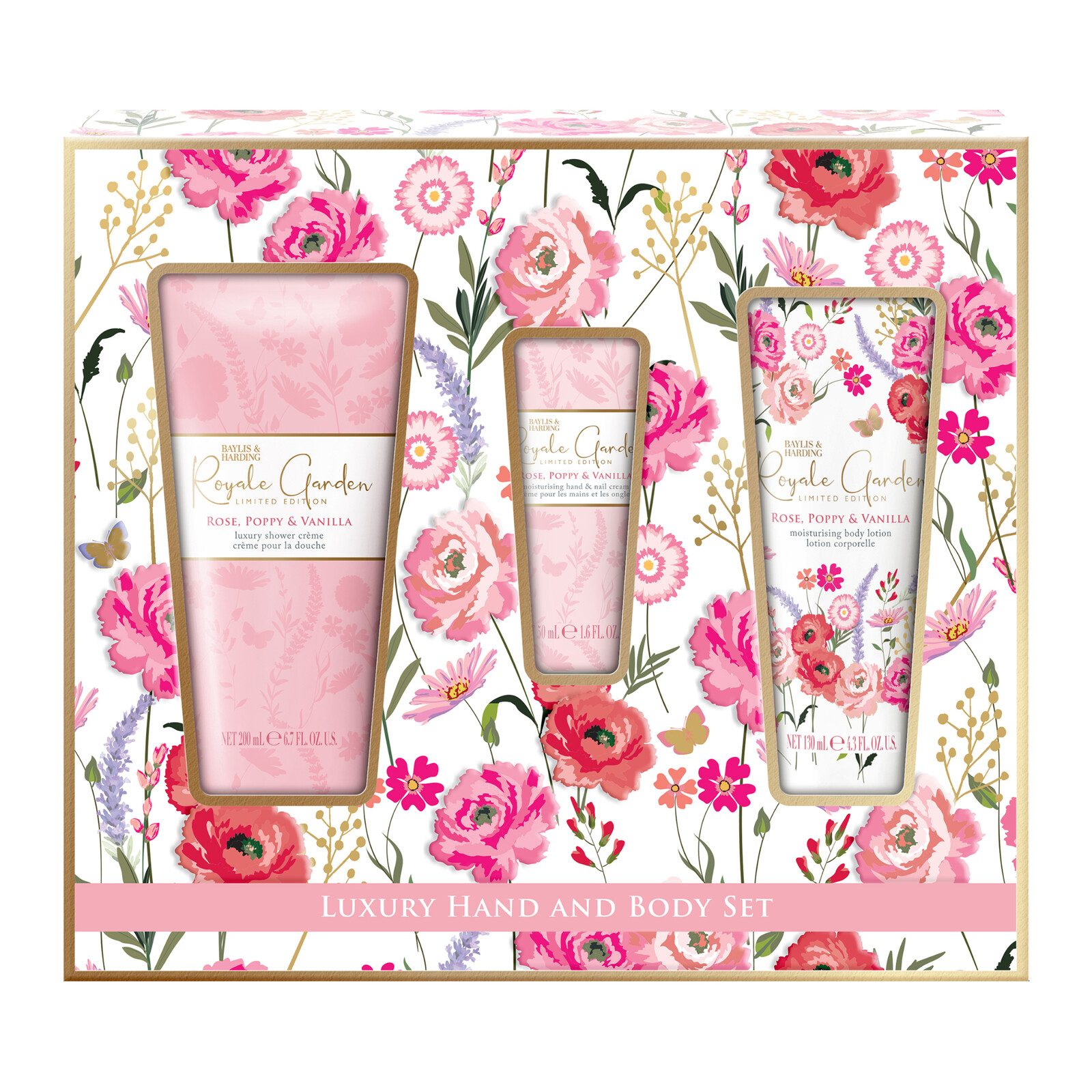 Baylis & Harding Baylis & Harding Darčeková sada starostlivosti o telo - Royale Garden, 3 ks